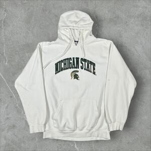 Vintage Michigan State University Spartans Size XL Embroidered Hoodie Sweatshirt